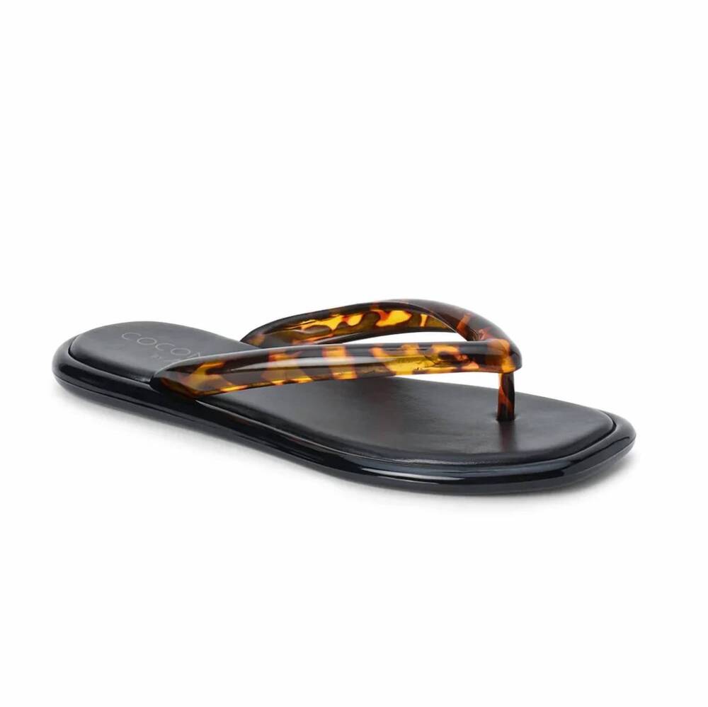 NEW COCONUTS BY MATISSE women's mermaid flip flop sandal in tortoise